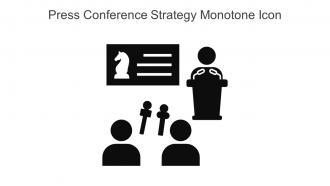 Press Conference Strategy Monotone Icon In Powerpoint Pptx Png And Editable Eps Format