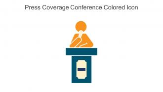 Press Coverage Conference Colored Icon In Powerpoint Pptx Png And Editable Eps Format