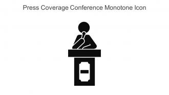 Press Coverage Conference Monotone Icon In Powerpoint Pptx Png And Editable Eps Format