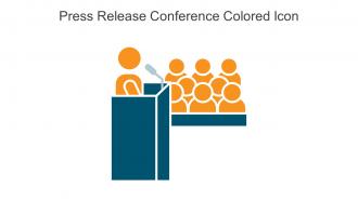 Press Release Conference Colored Icon In Powerpoint Pptx Png And Editable Eps Format
