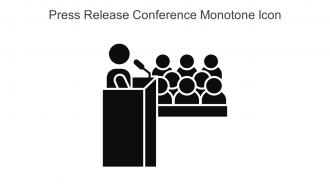 Press Release Conference Monotone Icon In Powerpoint Pptx Png And Editable Eps Format