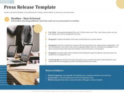 Press release template crisis m2012 ppt powerpoint presentation portfolio template