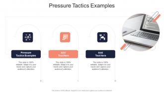 Pressure Tactics Examples In Powerpoint And Google Slides Cpb