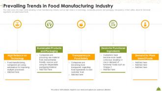 Prevailing Trends In Food Manufacturing Industry Industry Overview Of Food