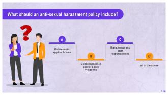 Prevention Of Sexual Harassment Training Discussion Questions Training Ppt Impressive Idea