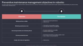 Preventive Maintenance Management Objectives Implementation Of Robotic Automation In Business