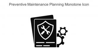 Preventive Maintenance Planning Monotone Icon In Powerpoint Pptx Png And Editable Eps Format