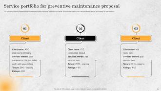 Preventive Maintenance Proposal Powerpoint Presentation Slides
