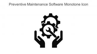 Preventive Maintenance Software Monotone Icon In Powerpoint Pptx Png And Editable Eps Format