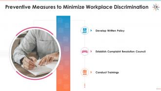Preventive measures to minimize workplace discrimination edu ppt