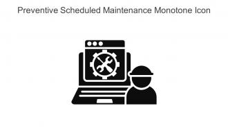 Preventive Scheduled Maintenance Monotone Icon In Powerpoint Pptx Png And Editable Eps Format