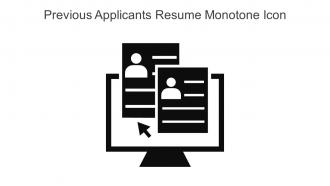 Previous Applicants Resume Monotone Icon In Powerpoint Pptx Png And Editable Eps Format
