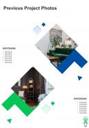 Previous Project Photos Interior Design Consultation Proposal One Pager Sample Example Document