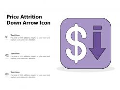 Price attrition down arrow icon