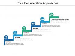 Price consideration approaches ppt powerpoint presentation portfolio themes cpb