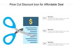 Price cut discount icon for affordable deal