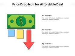 Price drop icon for affordable deal