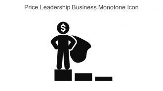 Price Leadership Business Monotone Icon In Powerpoint Pptx Png And Editable Eps Format