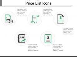 Price list icons