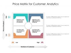 Price Matrix For Customer Analytics