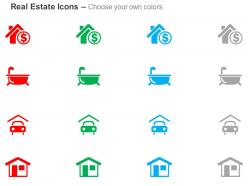 Price of house shower parking house ppt icons graphics