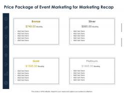 Price package of event marketing for marketing recap ppt powerpoint presentation slides structure