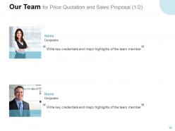 Price quotation and sales proposal powerpoint presentation slides