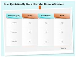 Price quotation by work hours for business services ppt file aids