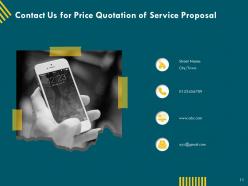 Price Quotation Of Service Proposal Powerpoint Presentation Slides