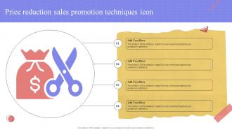 Price Reduction Sales Promotion Techniques Icon