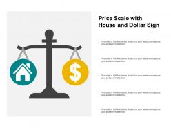 Price scale with house and dollar sign