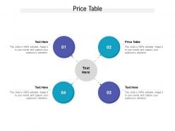 Price table ppt powerpoint presentation diagram templates cpb