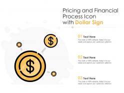 Pricing and financial process icon with dollar sign