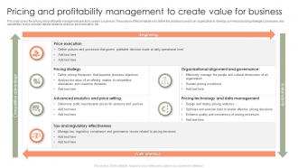Pricing And Profitability Management To Create Value For Business