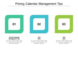 Pricing calendar management tips ppt powerpoint presentation icon professional cpb