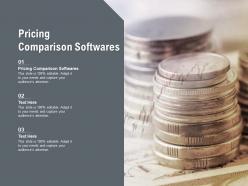 Pricing comparison softwares ppt powerpoint presentation gallery layout cpb
