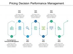 Pricing decision performance management ppt powerpoint presentation show deck cpb