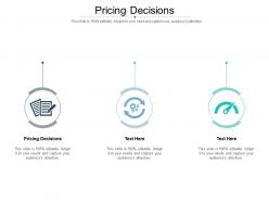 Pricing decisions ppt powerpoint presentation pictures outfit cpb