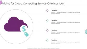 Pricing For Cloud Computing Service Offerings Icon