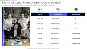 Pricing For Cyber Physical Systems Development Ppt Powerpoint Presentation File Themes