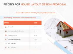 Pricing for house layout design proposal ppt powerpoint presentation visuals