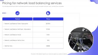 Pricing For Network Load Balancing Services Ppt Show Infographic Template
