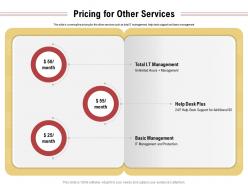 Pricing for other services management ppt powerpoint presentation graphics