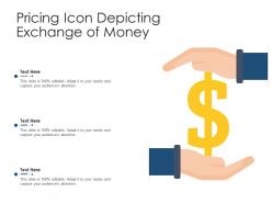 Pricing Icon Depicting Exchange Of Money