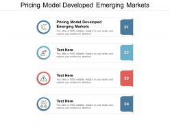 Pricing model developed emerging markets ppt powerpoint presentation file cpb