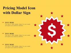 Pricing model icon with dollar sign