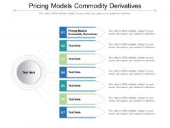 Pricing models commodity derivatives ppt powerpoint presentation icon ideas cpb