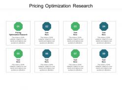 Pricing optimization research ppt powerpoint presentation slides show cpb