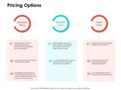 Pricing options ppt powerpoint presentation outline background