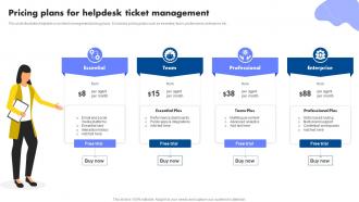 Pricing Plans For Helpdesk Ticket Management